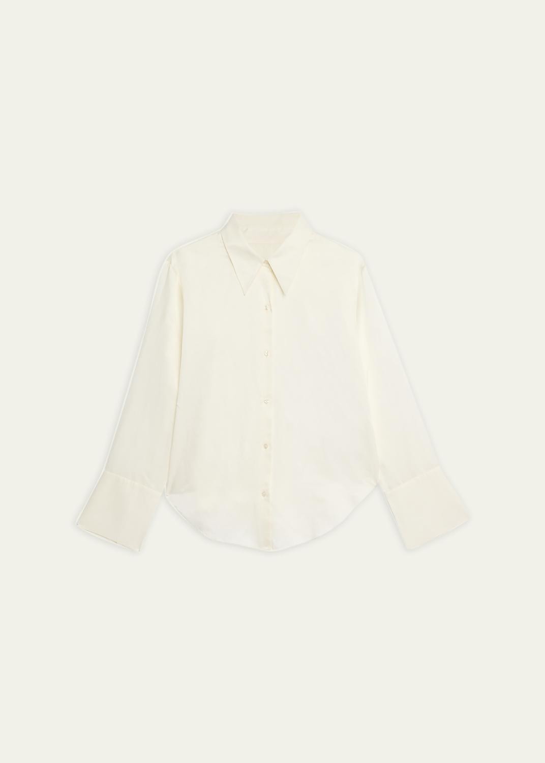 Camilia Long-Sleeve Silk Shirt Camilia Long-Sleeve Silk Shirt