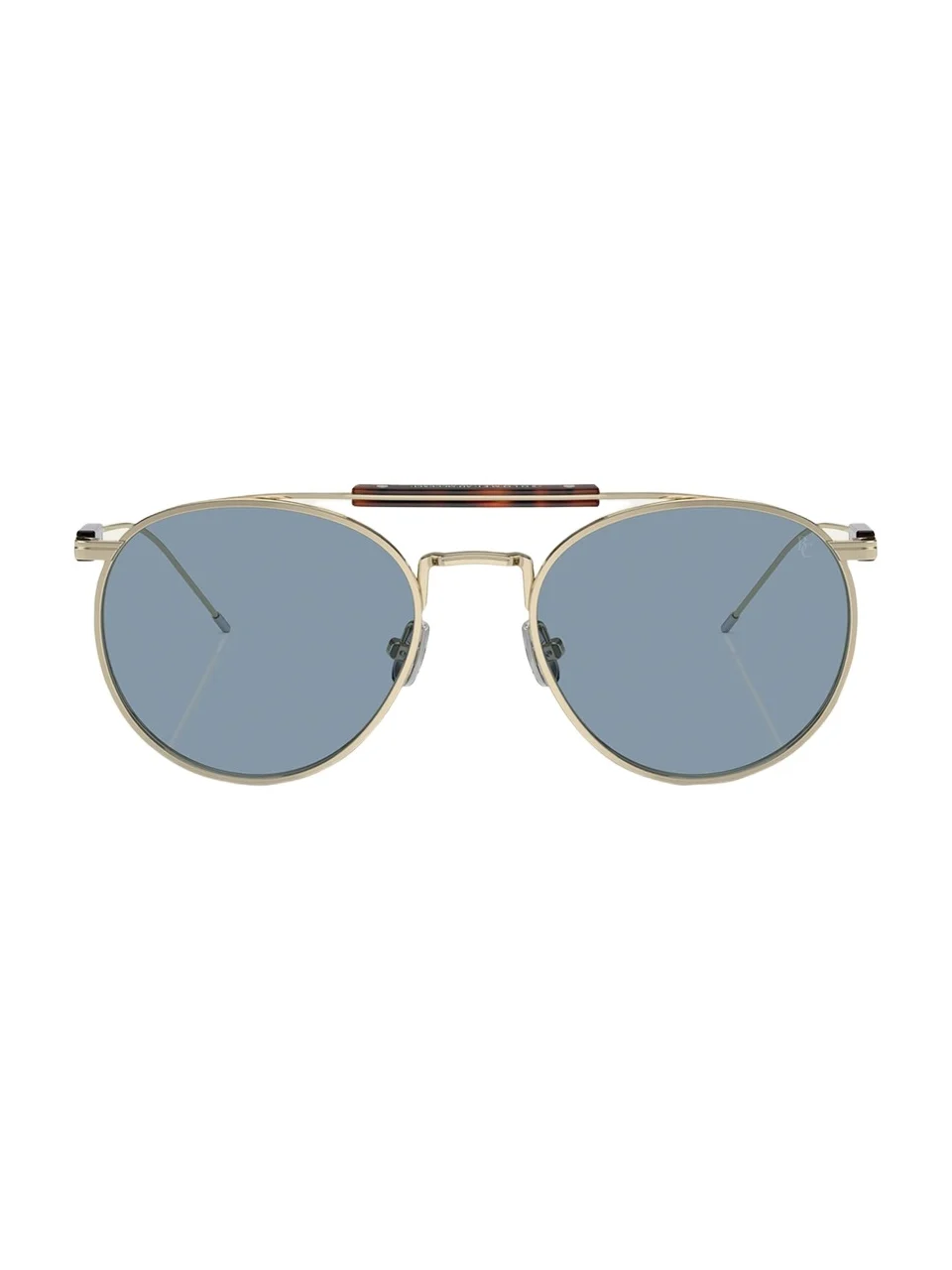 Sleek Mixed-Media Aviator Sunglasses