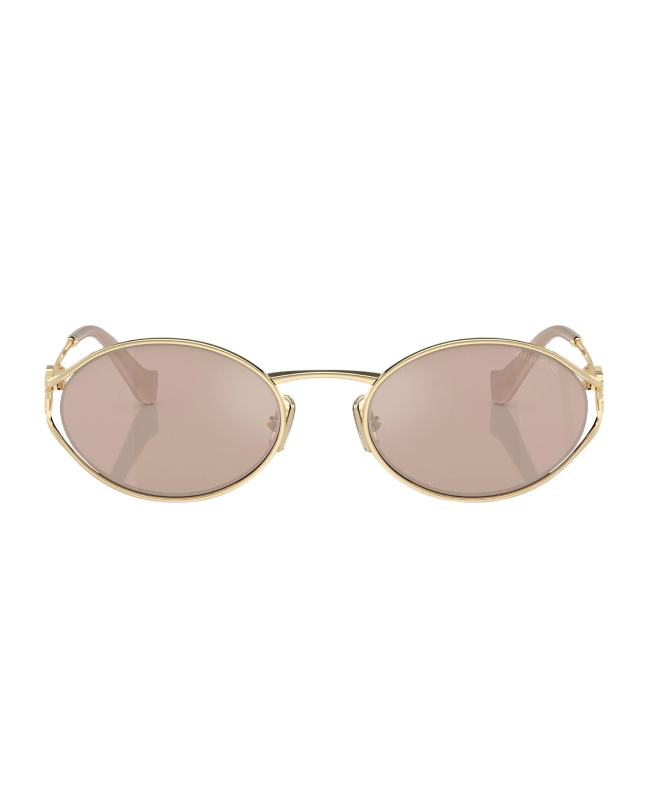 Miu Miu Logo Metal Oval Sunglasses