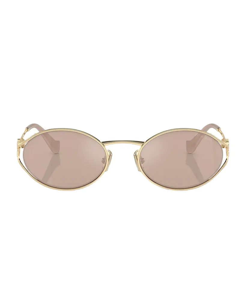 Logo Metal Oval Sunglasses Logo Metal Oval Sunglasses
