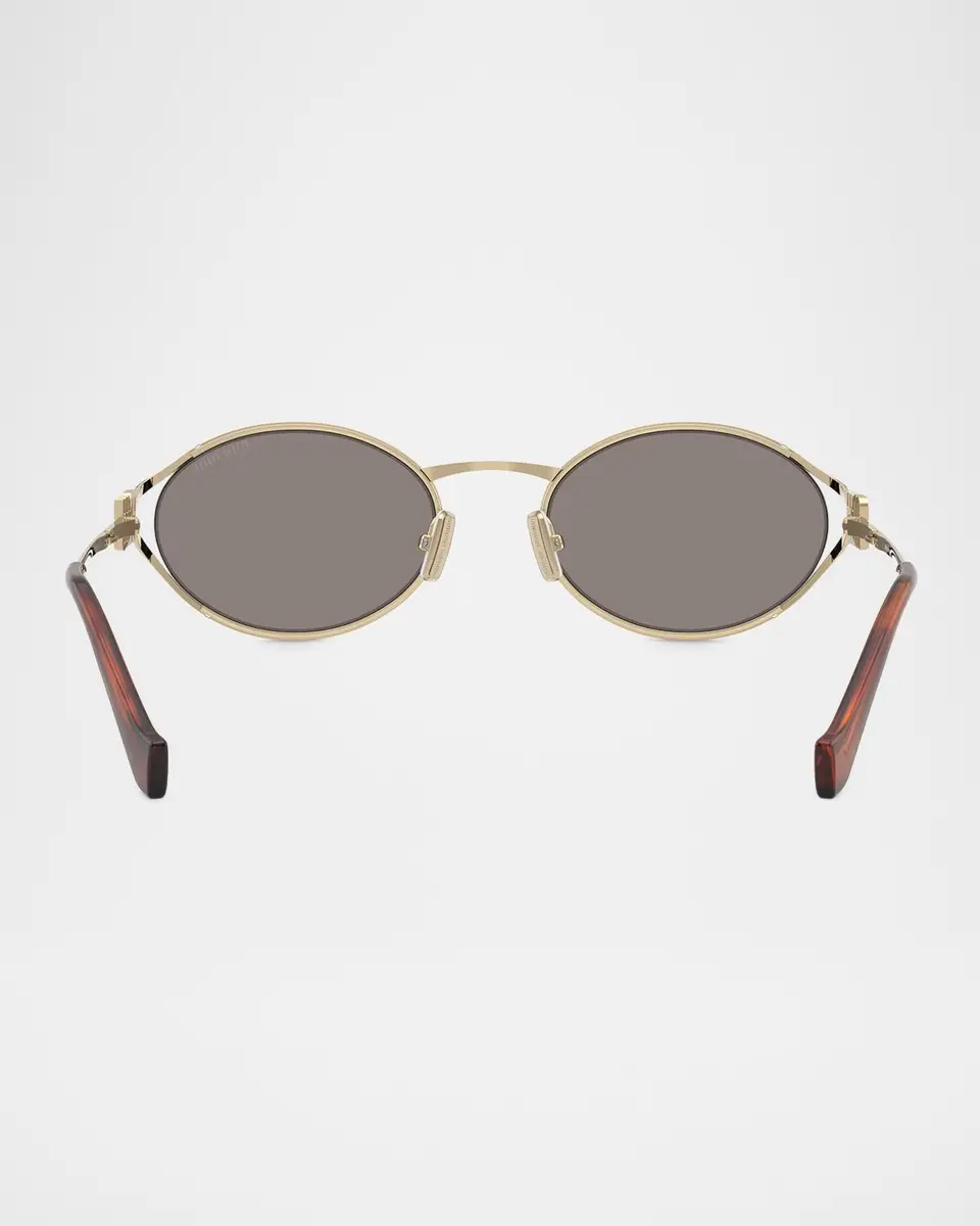 Miu Miu Logo 54mm Metal Round Sunglasses | Thumbnail 2 Miu Miu Logo 54mm Metal Round Sunglasses | Thumbnail 2