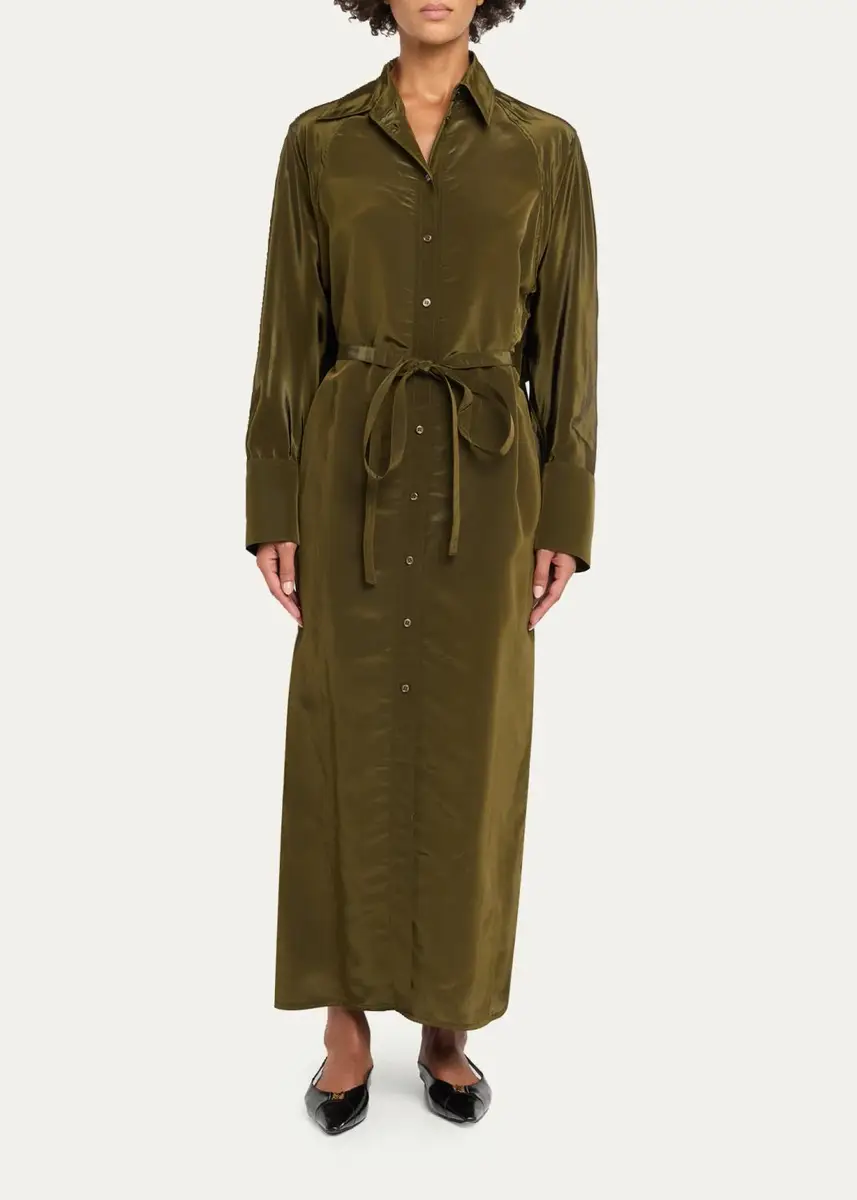 FFORME Keya Satin Maxi Shirtdress | Thumbnail 2 FFORME Keya Satin Maxi Shirtdress | Thumbnail 2