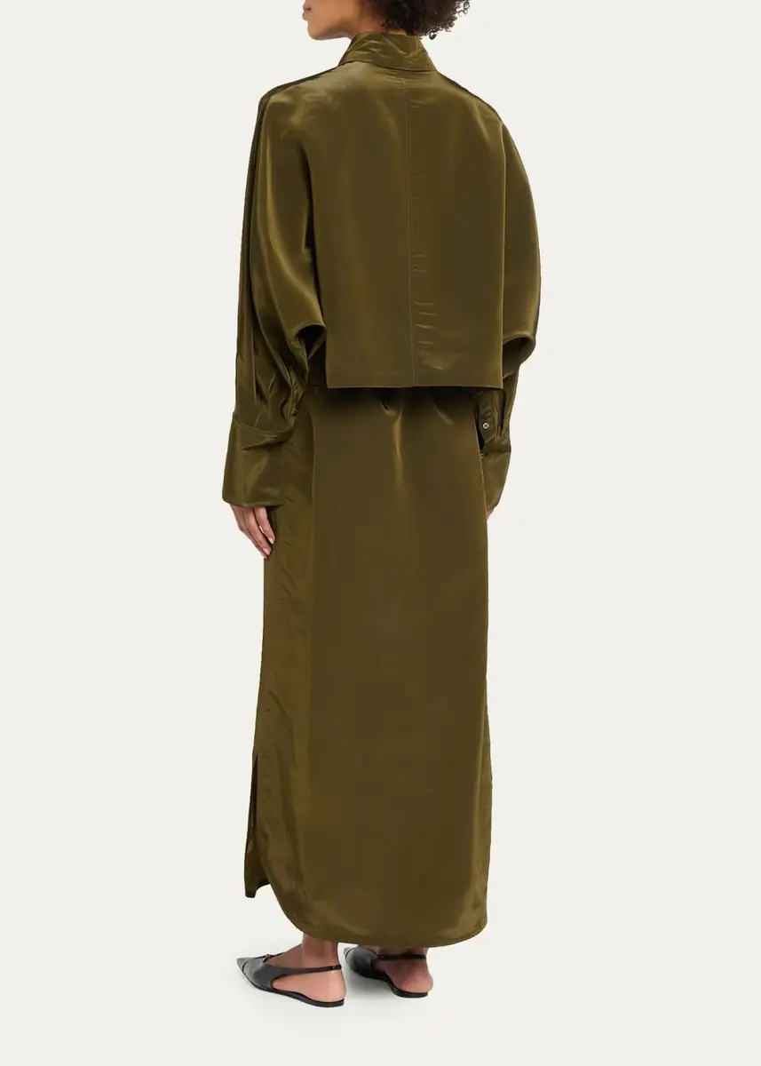FFORME Keya Satin Maxi Shirtdress | Thumbnail 3 FFORME Keya Satin Maxi Shirtdress | Thumbnail 3