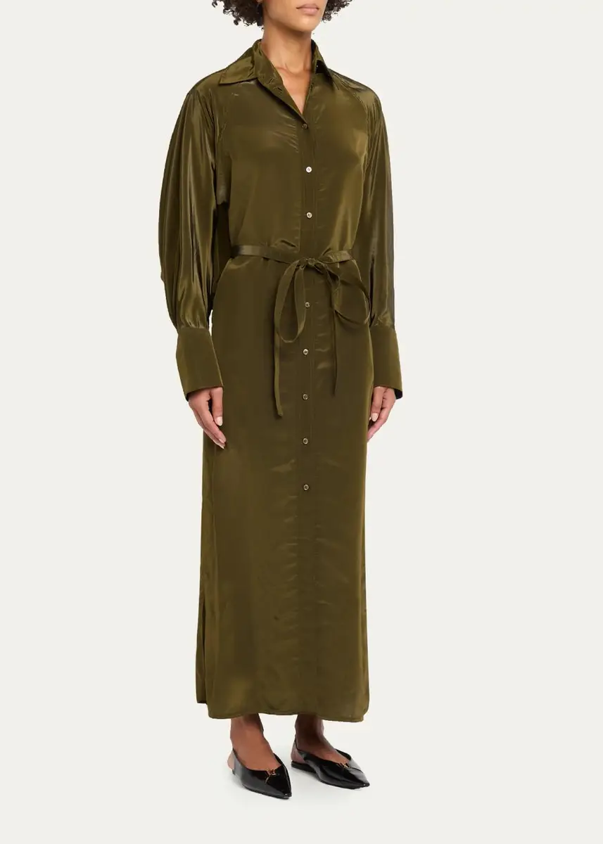 FFORME Keya Satin Maxi Shirtdress | Thumbnail 4 FFORME Keya Satin Maxi Shirtdress | Thumbnail 4