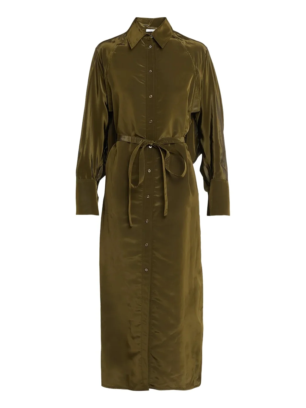FFORME Keya Satin Maxi Shirtdress