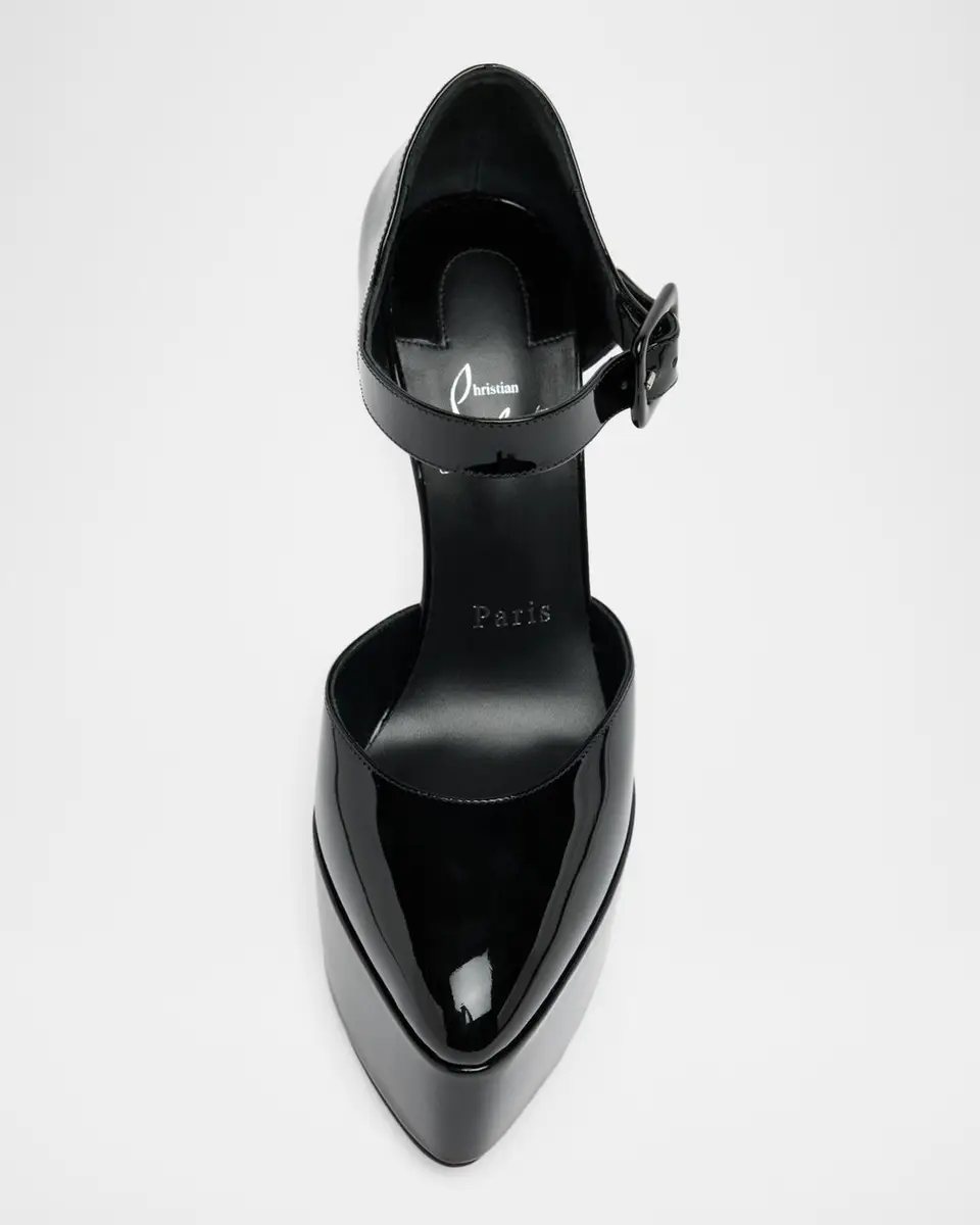 Christian Louboutin 150mm Jenna Patent Leather Platform Pumps | Thumbnail 4