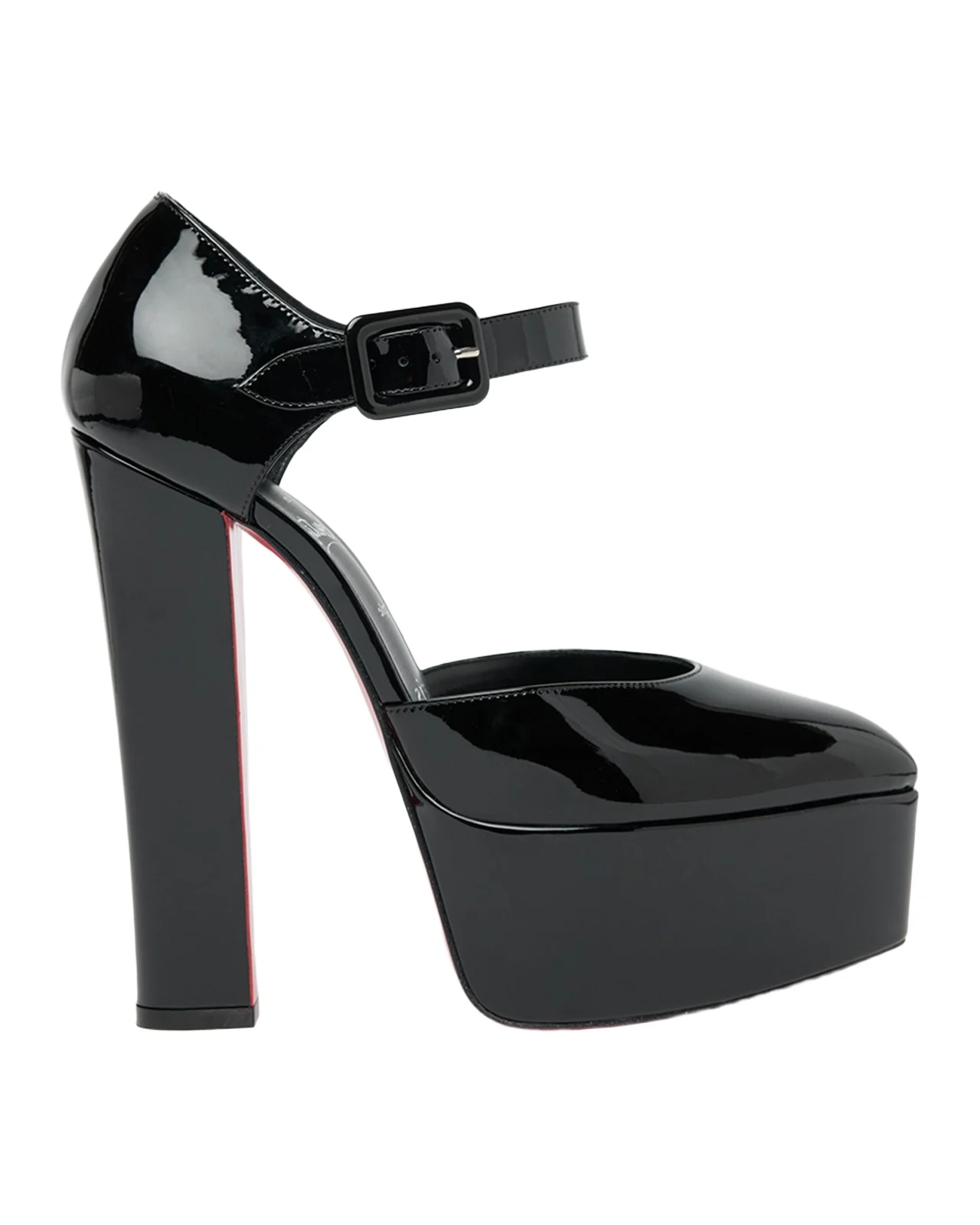 Christian Louboutin 150mm Jenna Patent Leather Platform Pumps