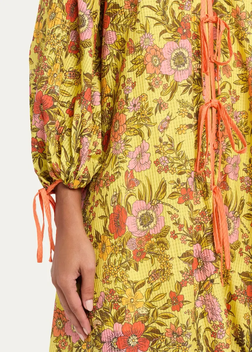ALÉMAIS Kitty Floral Tie Midi Dress | Thumbnail 5 ALÉMAIS Kitty Floral Tie Midi Dress | Thumbnail 5