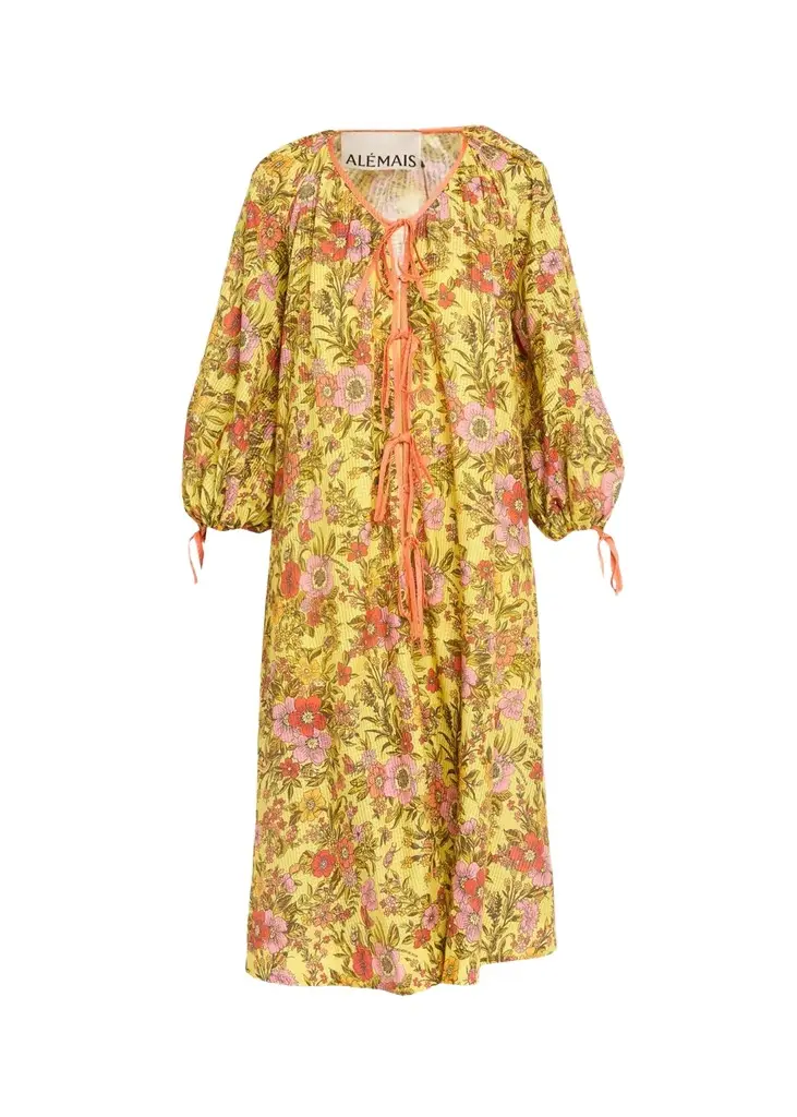 Kitty Floral Tie Midi Dress Kitty Floral Tie Midi Dress