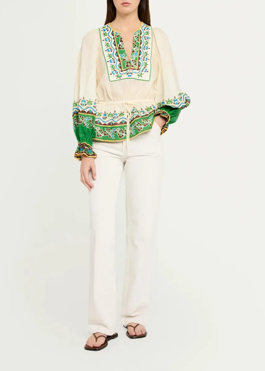 ALÉMAIS Bridgette Floral Peasant Blouse | Thumbnail 2 ALÉMAIS Bridgette Floral Peasant Blouse | Thumbnail 2