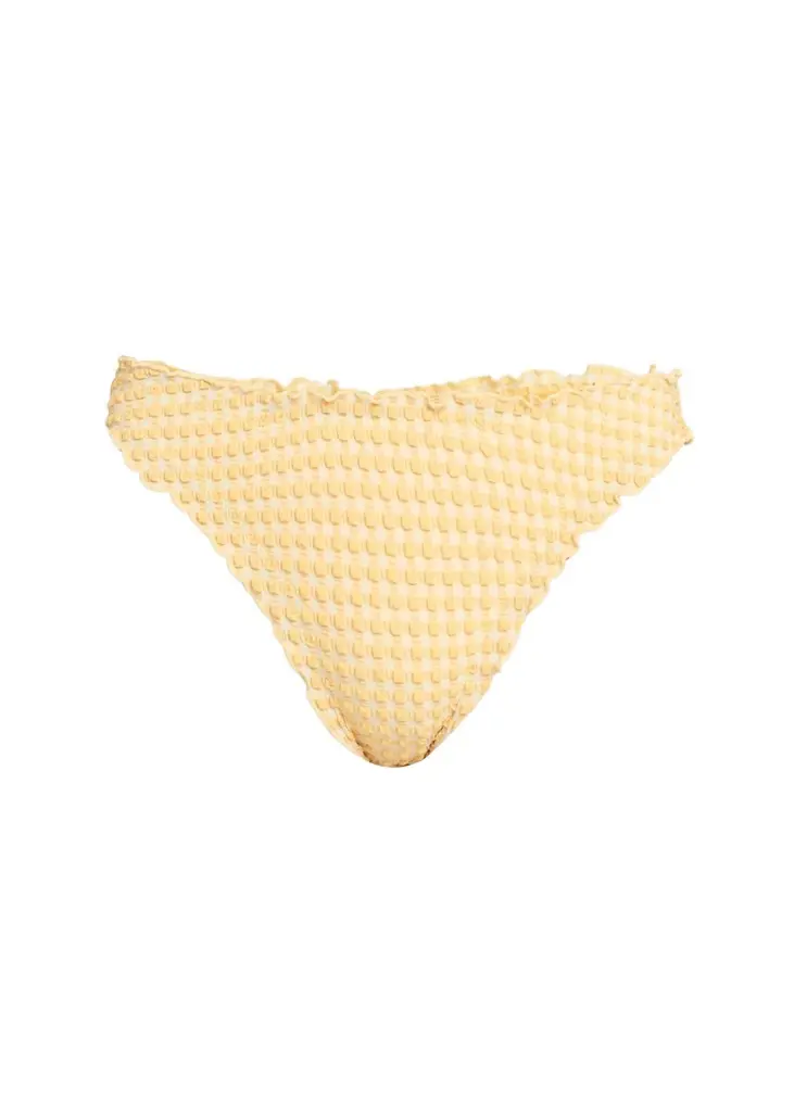 Maelie Textured Gingham Bikini Bottoms Maelie Textured Gingham Bikini Bottoms