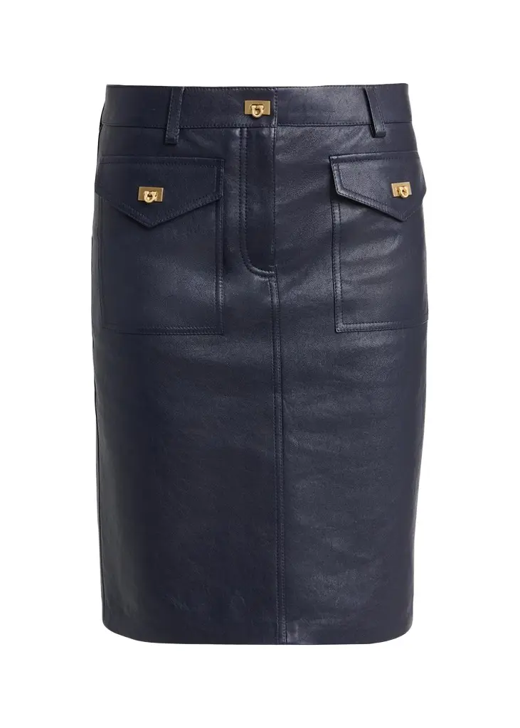 Nappa Leather Knee-Length Skirt Nappa Leather Knee-Length Skirt