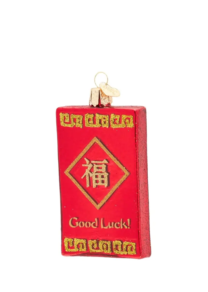 Old World Christmas Lucky Red Envelope Christmas Ornament