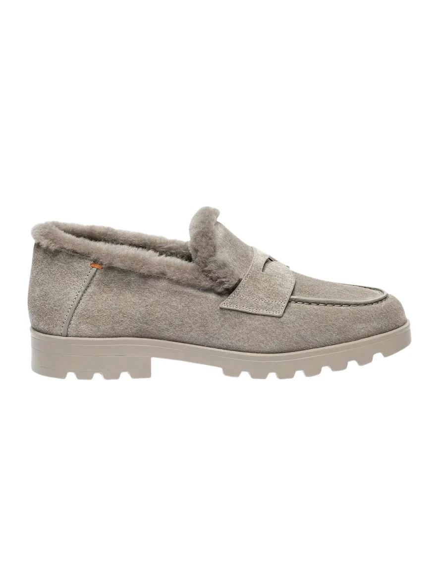 Shearling-Lined Suede Penny Loafers Shearling-Lined Suede Penny Loafers