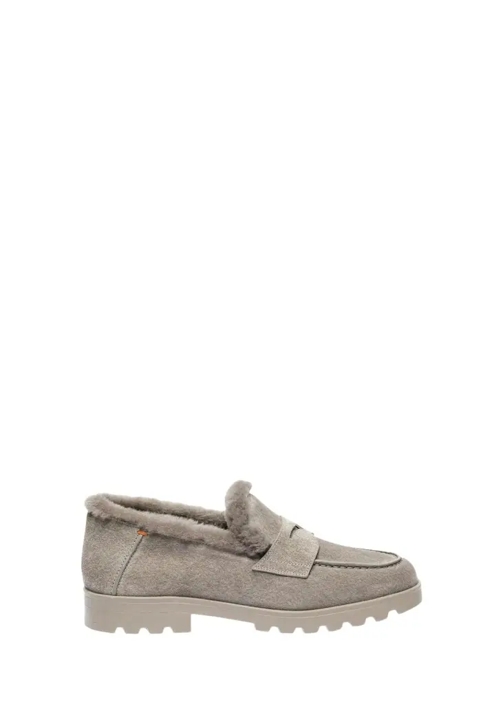Shearling-Lined Suede Penny Loafers Shearling-Lined Suede Penny Loafers