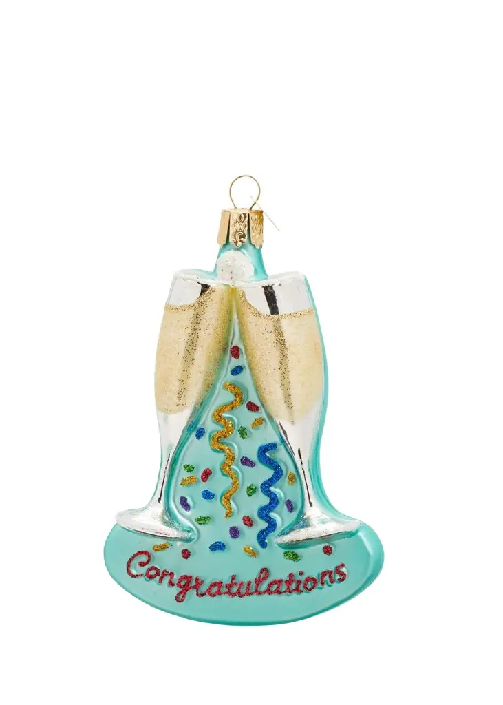 Old World Christmas Champagne Toast Christmas Ornament