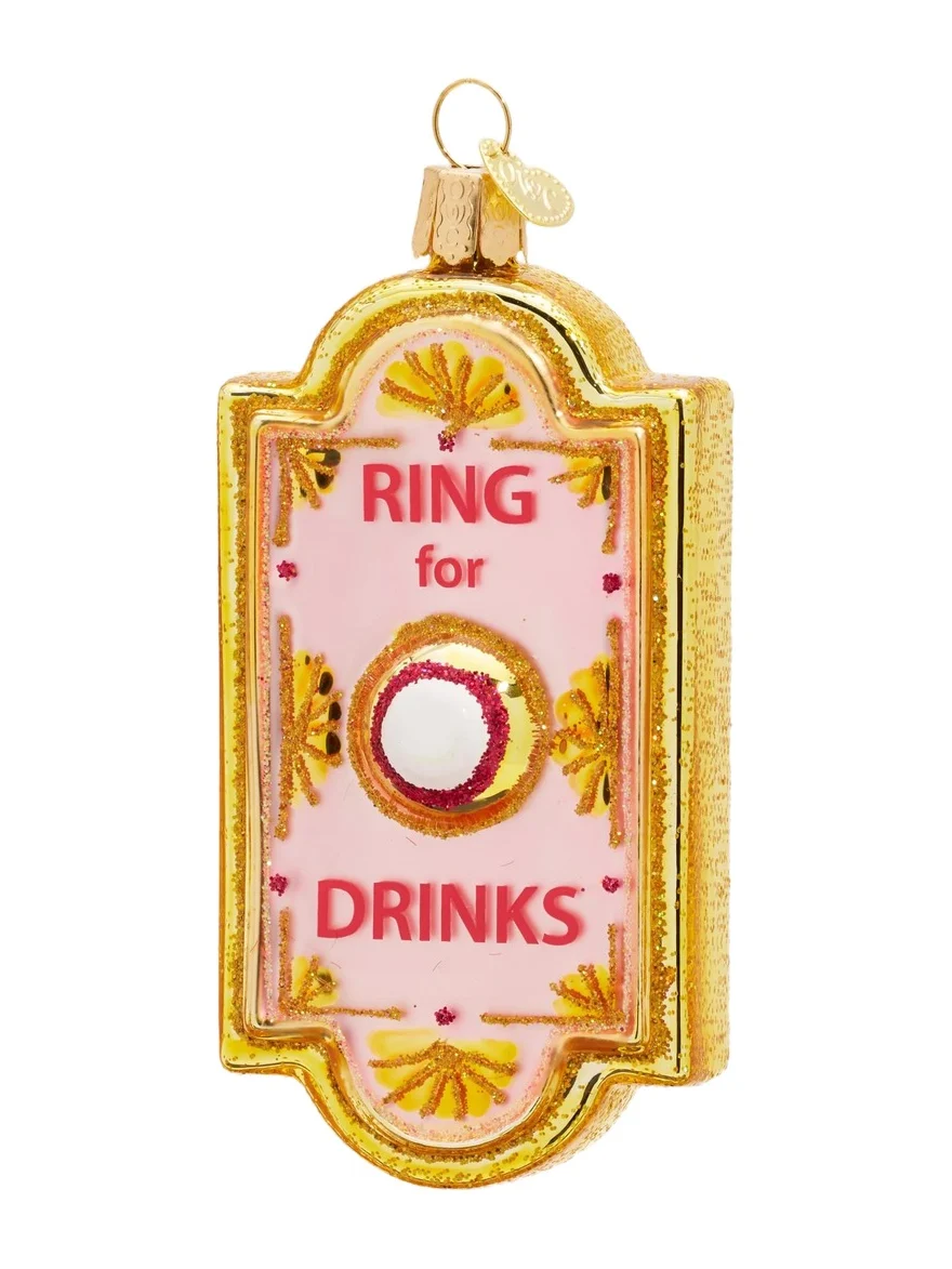 Old World Christmas Ring For Drinks Doorbell Christmas Ornament