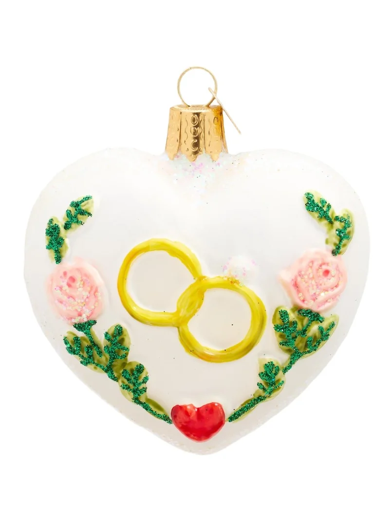 Old World Christmas Wedding Heart Christmas Ornament
