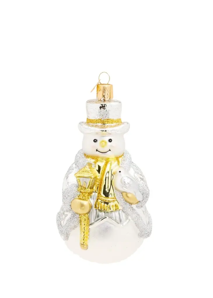 Old World Christmas Sterling Snowman Christmas Ornament
