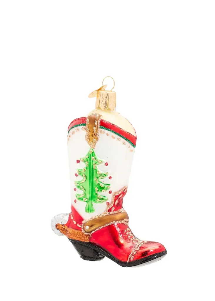Christmas Cowboy Boot Christmas Ornament Christmas Cowboy Boot Christmas Ornament