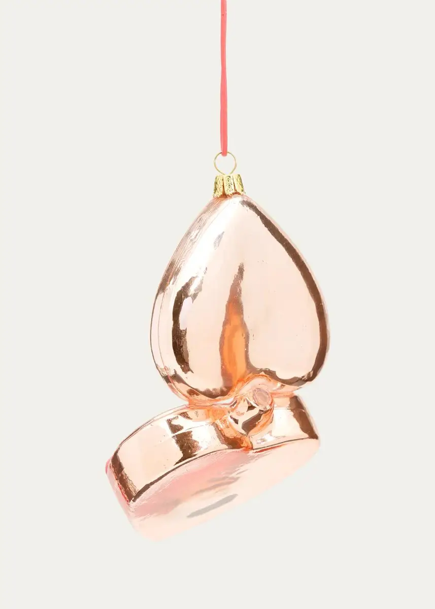 Cody Foster & Co Heart Blush Glass Ornament | Thumbnail 2 Cody Foster & Co Heart Blush Glass Ornament | Thumbnail 2