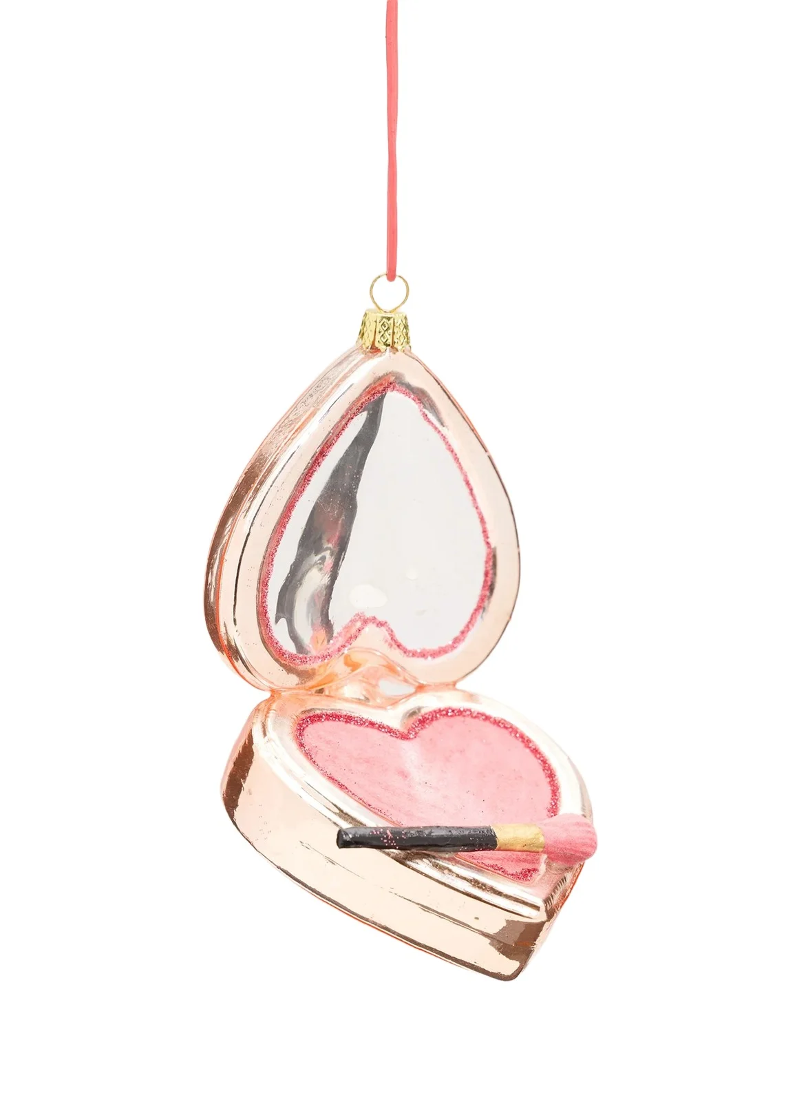 Cody Foster & Co Heart Blush Glass Ornament
