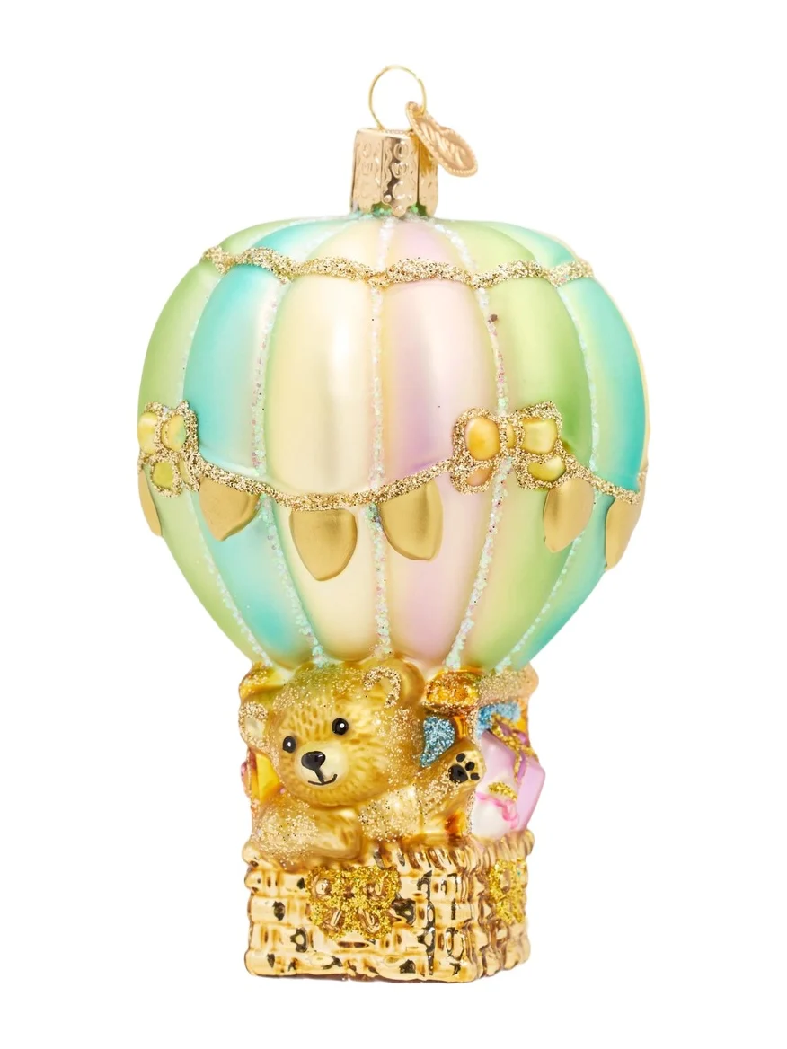 Old World Christmas Baby Bear Balloon Christmas Ornament
