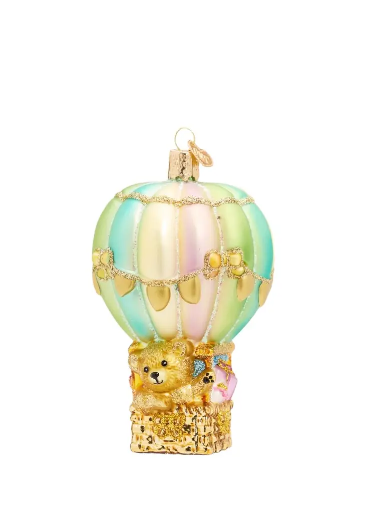 Old World Christmas Baby Bear Balloon Christmas Ornament