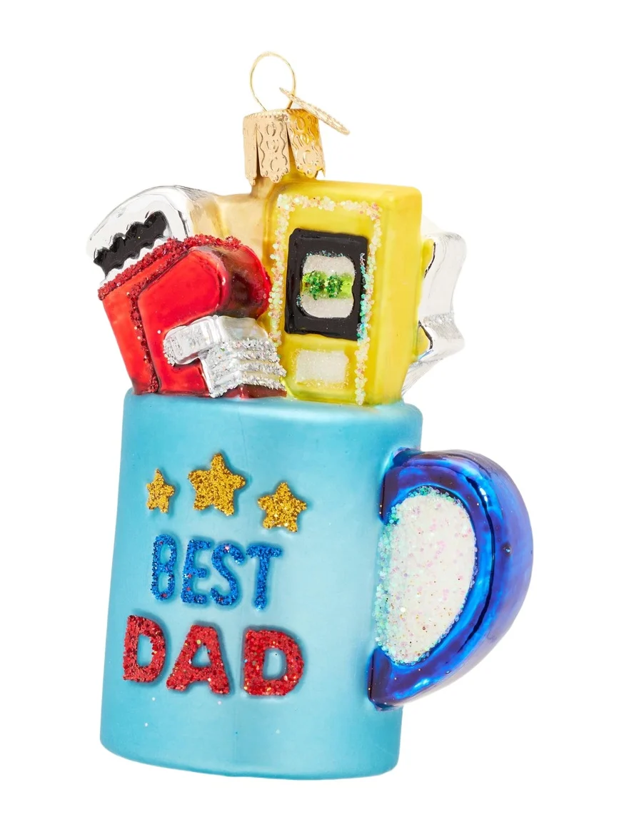 Old World Christmas Best Dad Mug Christmas Ornament