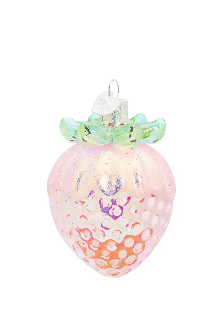 Old World Christmas Shimmering Strawberry Christmas Ornament