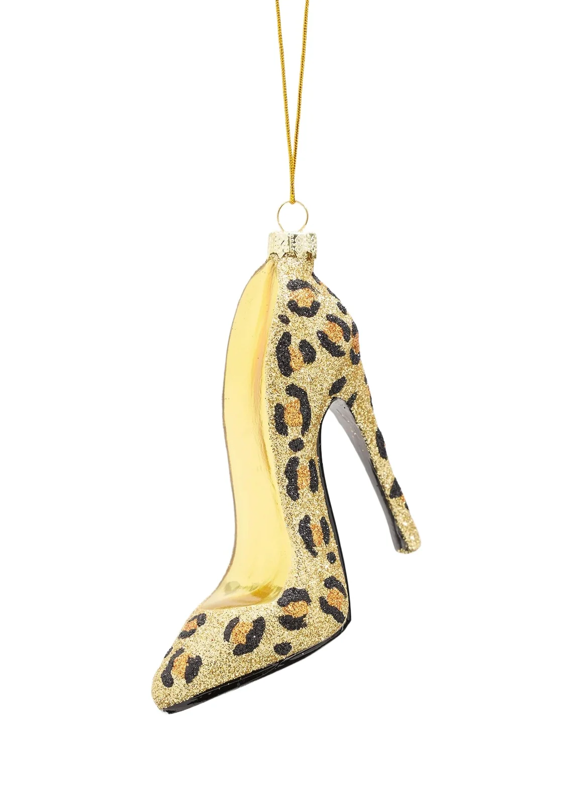 Cody Foster & Co Leopard-Print Stiletto Pump Christmas Ornament