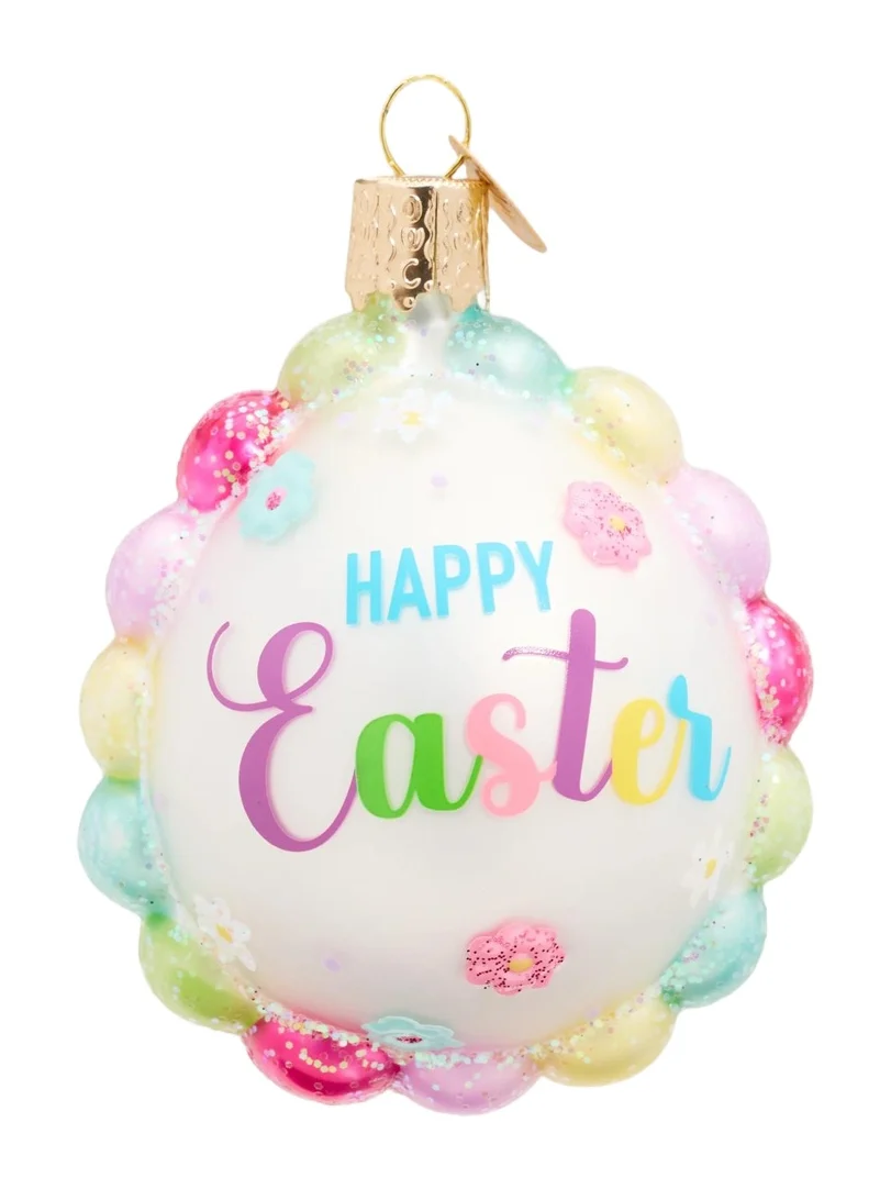 Old World Christmas Scalloped Easter Egg Christmas Ornament