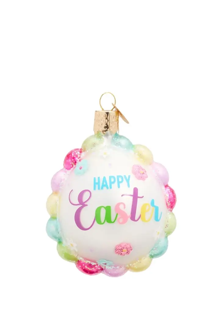 Old World Christmas Scalloped Easter Egg Christmas Ornament
