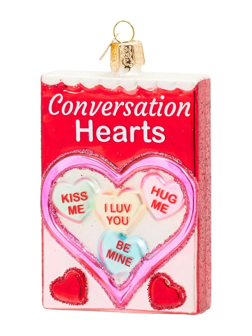 Old World Christmas Conversation Hearts Candy Christmas Ornament