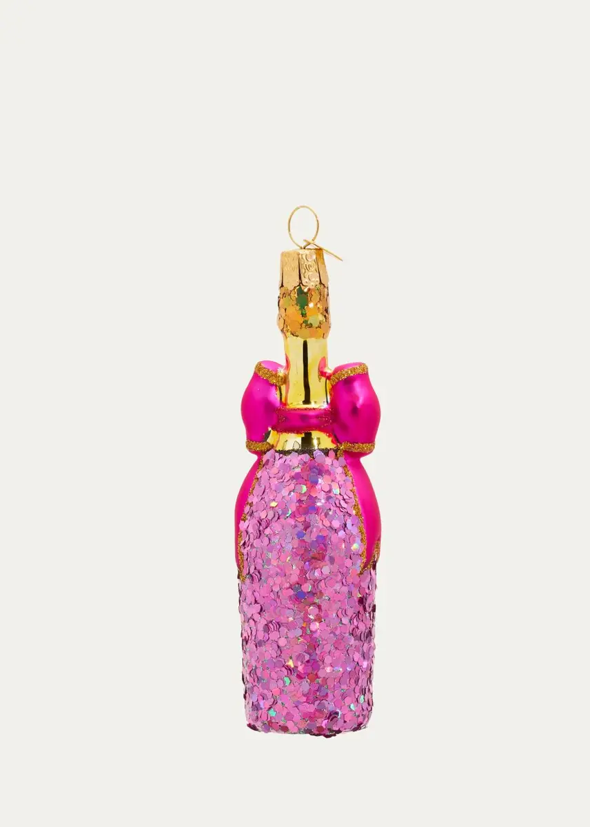 Old World Christmas Bottle with Bow Christmas Ornament | Thumbnail 2 Old World Christmas Bottle with Bow Christmas Ornament | Thumbnail 2