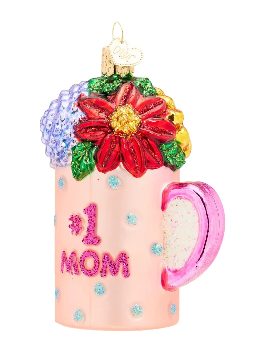 Old World Christmas Best Mom Mug Christmas Ornament