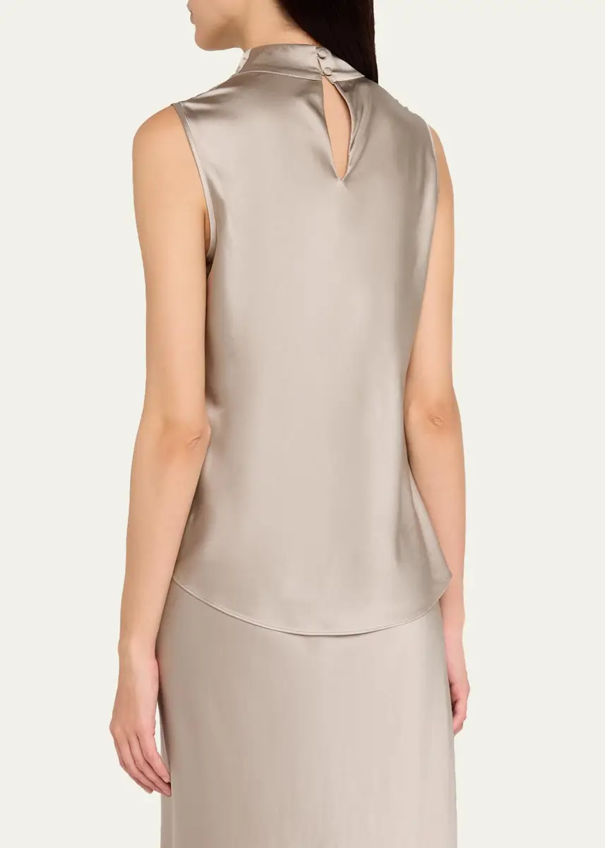Veronica Beard Tam Silk-Blend Cowlneck Top | Thumbnail 3