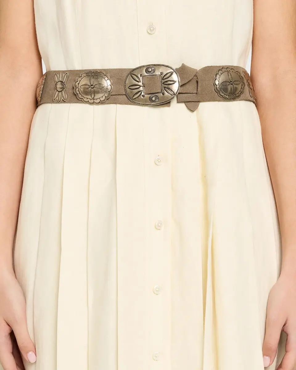 Ralph Lauren Collection Suede Cast Concho Belt | Thumbnail 2 Ralph Lauren Collection Suede Cast Concho Belt | Thumbnail 2