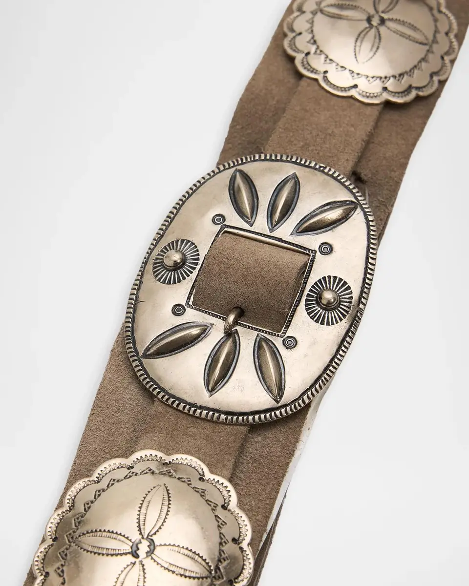 Ralph Lauren Collection Suede Cast Concho Belt | Thumbnail 3 Ralph Lauren Collection Suede Cast Concho Belt | Thumbnail 3