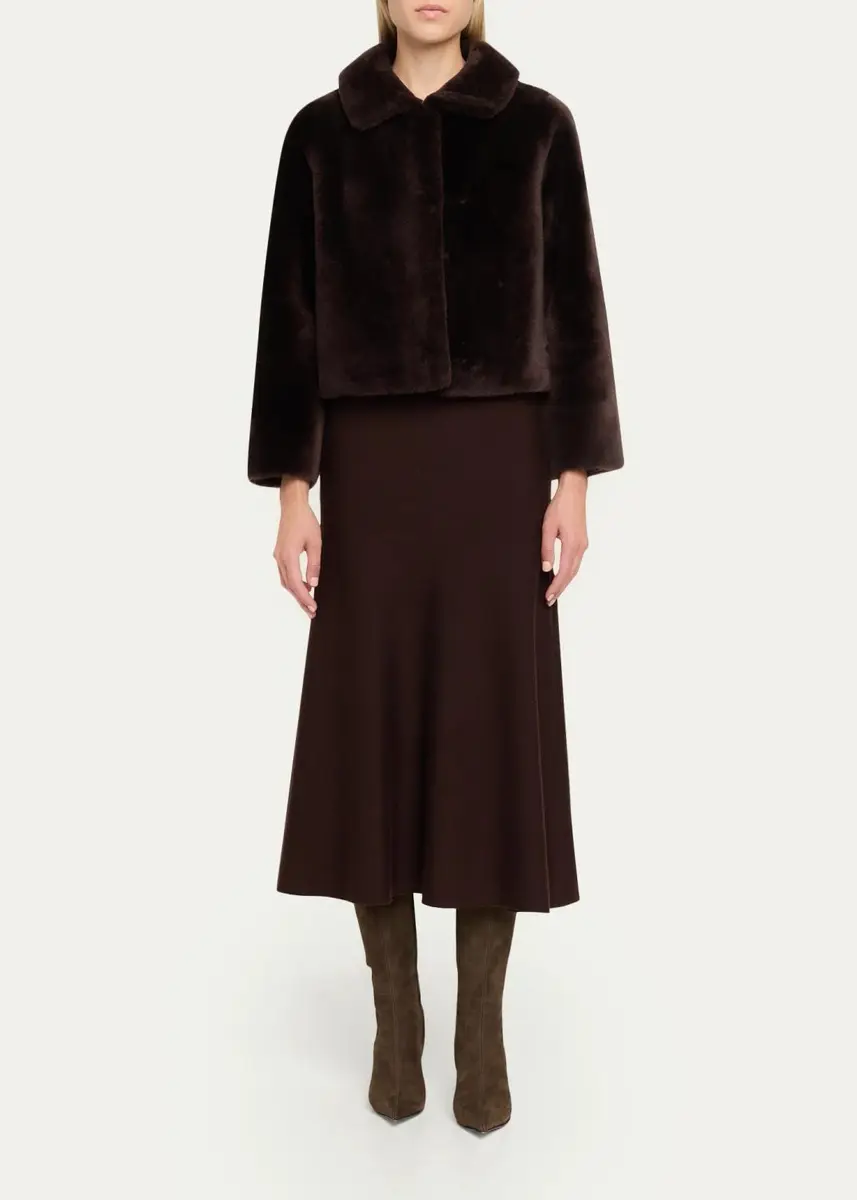 Fleurette Odette Reversible Cropped Shearling Jacket | Thumbnail 2