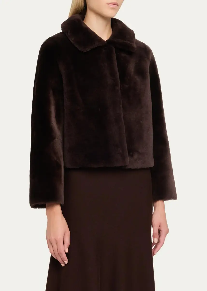 Fleurette Odette Reversible Cropped Shearling Jacket | Thumbnail 4