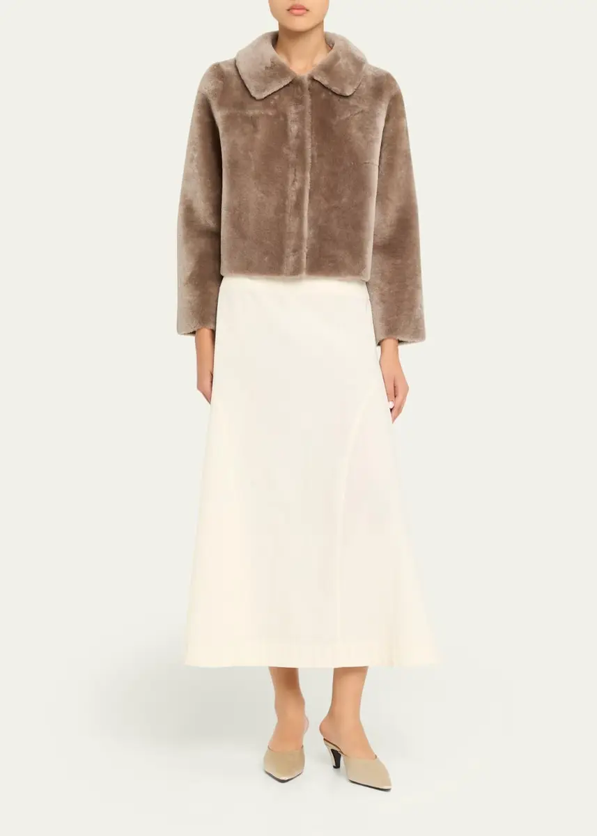 Fleurette Odette Reversible Cropped Shearling Jacket | Thumbnail 6