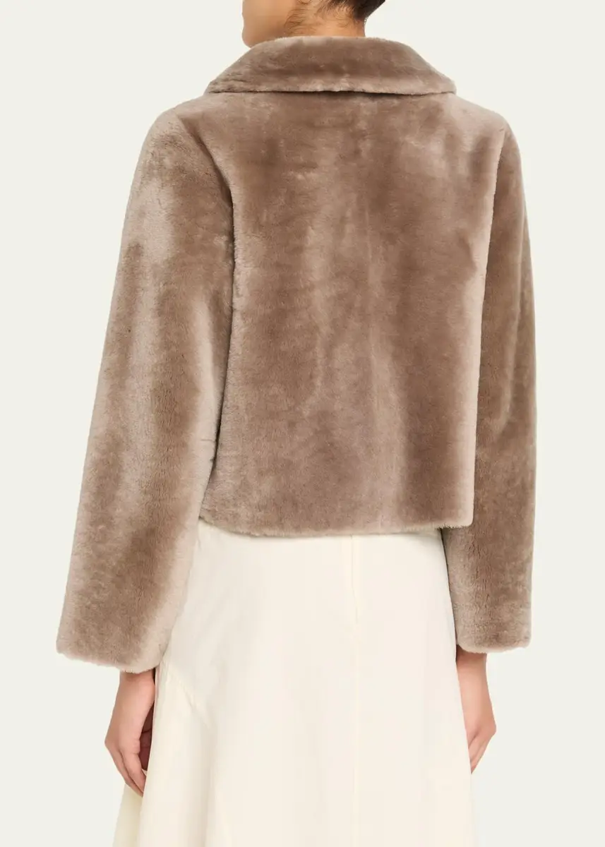 Fleurette Odette Reversible Cropped Shearling Jacket | Thumbnail 7