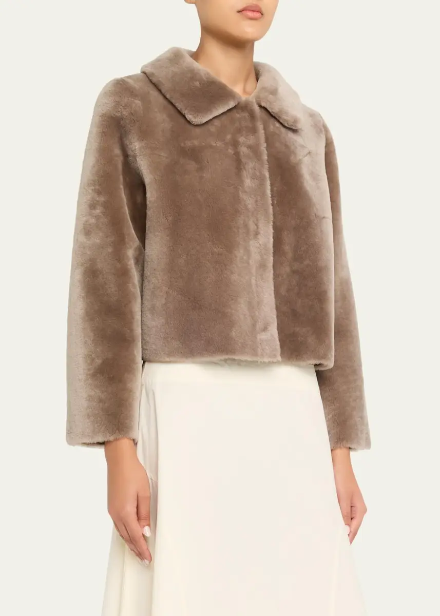 Fleurette Odette Reversible Cropped Shearling Jacket | Thumbnail 8