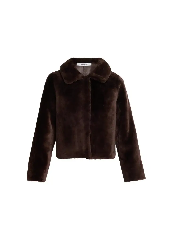 Fleurette Odette Reversible Cropped Shearling Jacket