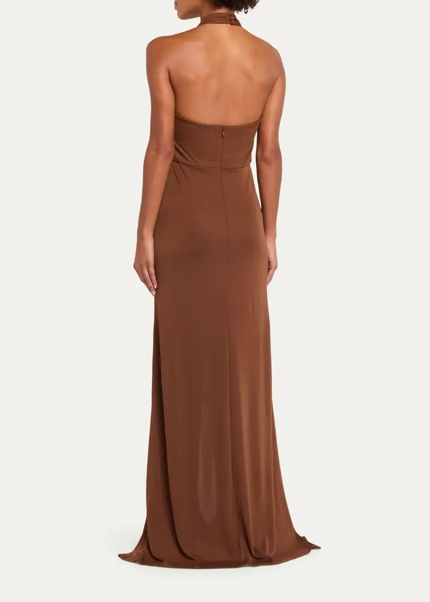 Cinq à Sept Kessan Embellished Halter Gown | Thumbnail 3 Cinq à Sept Kessan Embellished Halter Gown | Thumbnail 3