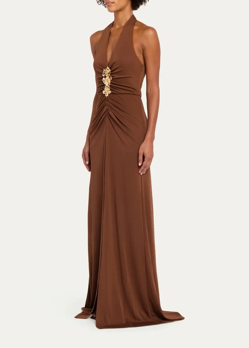 Cinq à Sept Kessan Embellished Halter Gown | Thumbnail 4 Cinq à Sept Kessan Embellished Halter Gown | Thumbnail 4