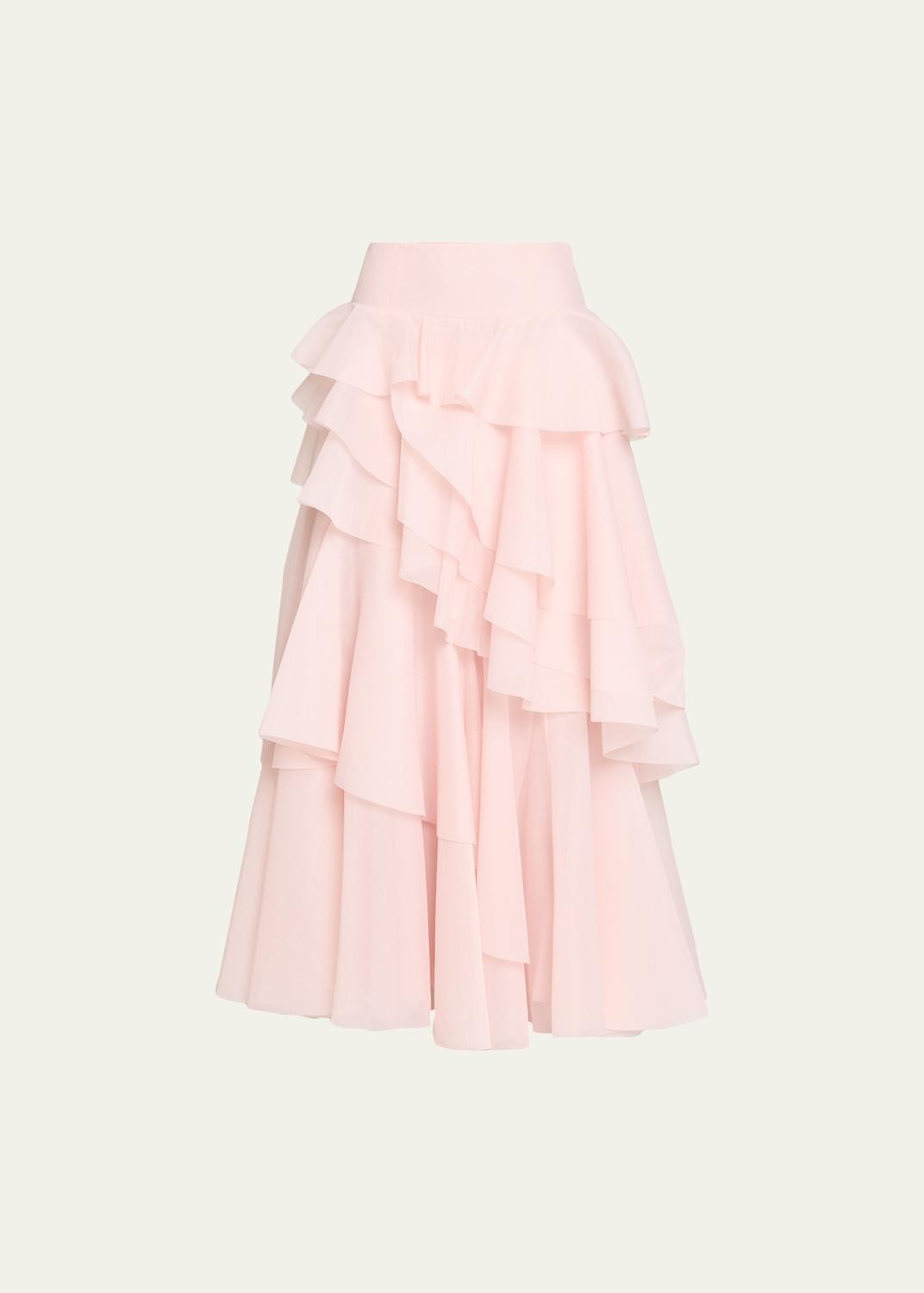 Aje Villa Tiered Ruffle Maxi Skirt