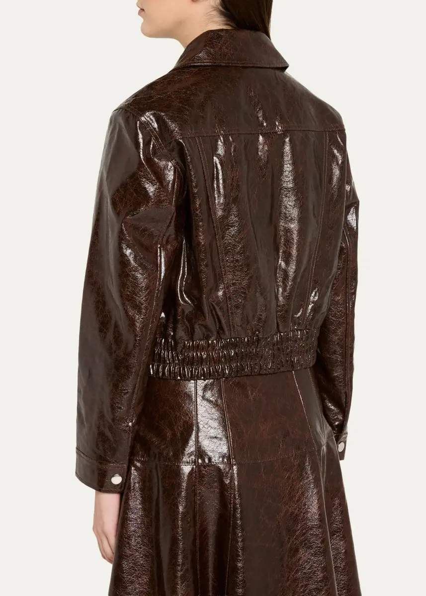 Cinq à Sept Tumbled Vegan Leather Jacket | Thumbnail 3 Cinq à Sept Tumbled Vegan Leather Jacket | Thumbnail 3