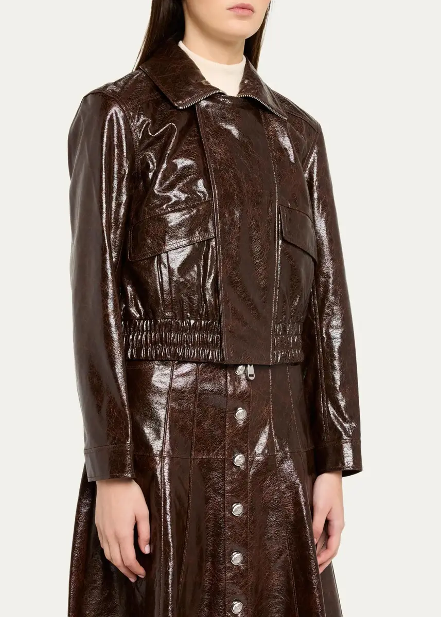 Cinq à Sept Tumbled Vegan Leather Jacket | Thumbnail 4 Cinq à Sept Tumbled Vegan Leather Jacket | Thumbnail 4